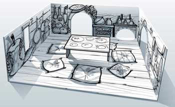 Assembly of kitchen sketches - Peek-a-mouse
