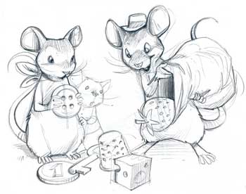 The first sketches - Peek-a-mouse